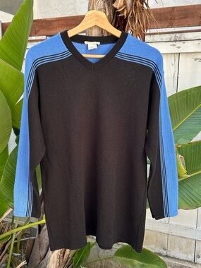 Vintage Y2K Glory US Made USA Knit V-Neck Sweater Medium